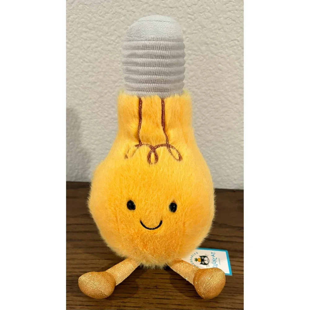 Jellycat Amuseables Lightbulb Plush AUTHENTIC w Dust Bag SAME DAY SHIPPING NWT
